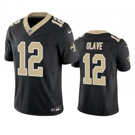 Men's New Orleans Saints #12 Chris Olave Black 2023 F.U.S.E. Vapor Untouchable Limited Stitched Jersey Men's New Orleans Saints #12 Chris Olave Black 2023 F.U.S.E. Vapor Untouchable Limited Stitched Jersey