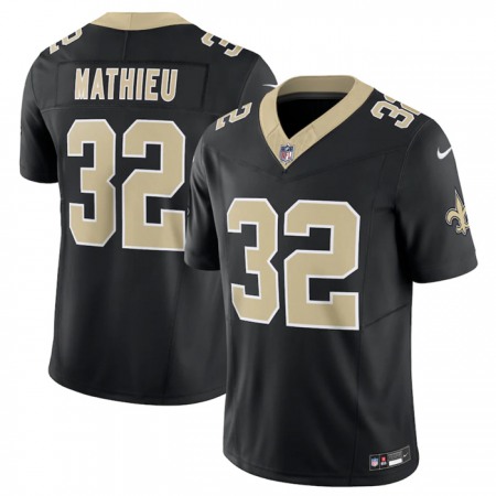 Men's New Orleans Saints #32 Tyrann Mathieu Black 2023 F.U.S.E. Vapor Untouchable Limited Stitched Jersey Men's New Orleans Saints #32 Tyrann Mathieu Black 2023 F.U.S.E. Vapor Untouchable Limited Stitched Jersey