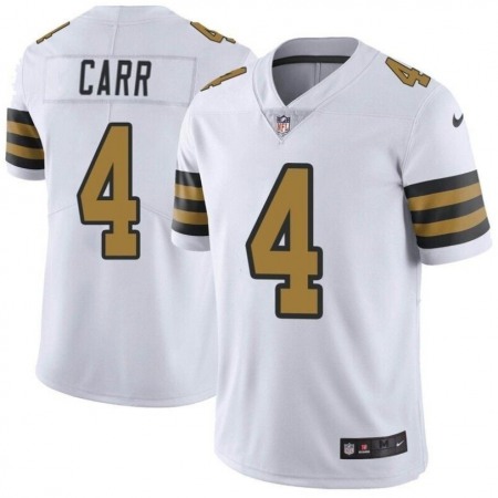 Men's New Orleans Saints #4 Derek Carr White Color Rush Limited Stitched Jersey Men's New Orleans Saints #4 Derek Carr White Color Rush Limited Stitched Jersey