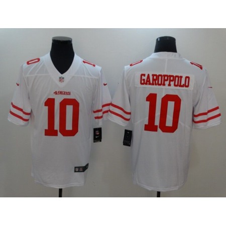 Men's San Francisco 49ers #10 Jimmy Garoppolo White Vapor Untouchable Limited Stitched NFL Jersey