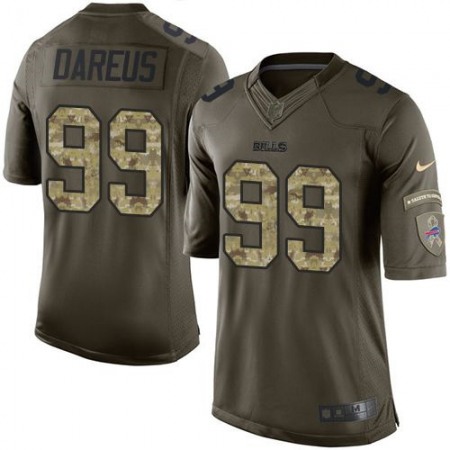 Bills #99 Marcell Dareus Green Youth Stitched NFL Limited Salute to Service Jersey