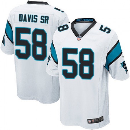 Panthers #58 Thomas Davis Sr White Youth Stitched NFL Elite Jersey