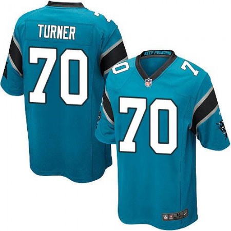 Panthers #70 Trai Turner Blue Alternate Youth Stitched NFL Elite Jersey