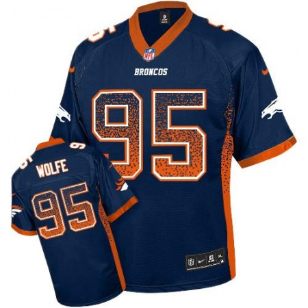 Broncos #95 Derek Wolfe Blue Alternate Youth Stitched NFL Elite Drift Fashion Jersey