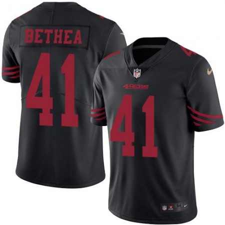 49ers #41 Antoine Bethea Black Youth Stitched NFL Limited Rush Jersey