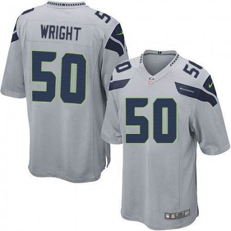 Seahawks #50 K.J. Wright Grey Alternate Youth Stitched NFL Elite Jersey