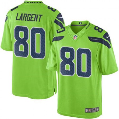 Seahawks #80 Steve Largent Green Youth Stitched NFL Limited Rush Jersey
