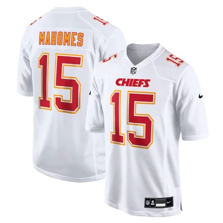 Youth Kansas City Chiefs #15 Patrick Mahomes Tundra White Fashion Game Jersey