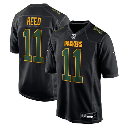 Youth Green Bay Packers #11 Jayden Reed Nike Carbon Black Fashion Game Jersey
