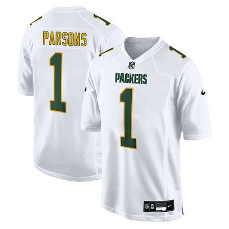 Men's Green Bay Packers #1 Micah Parsons Nike Tundra White Fashion Game Jersey