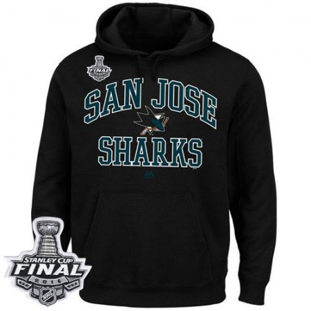 San Jose Sharks Heart & Soul 2016 Stanley Cup Final Patch Hoodie Black