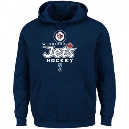 Winnipeg Jets Critical Victory Pullover Hoodie Sweatshirt Navy Blue