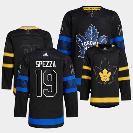 Men's Toronto Maple Leafs #19 Jason Spezza 2022 Black Premier Reversible Stitched Jersey