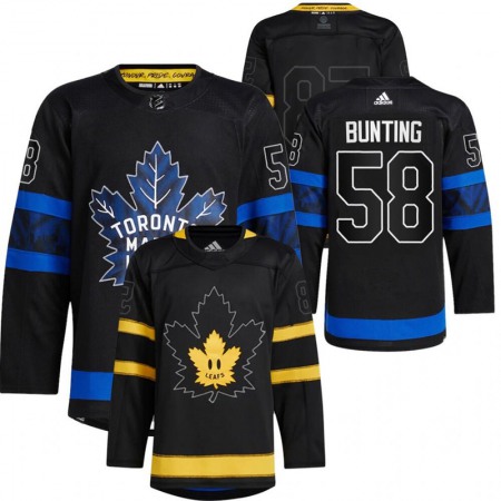 Men's Toronto Maple Leafs Black #58 Michael Bunting Alternate Premier Reversible Stitched Jersey