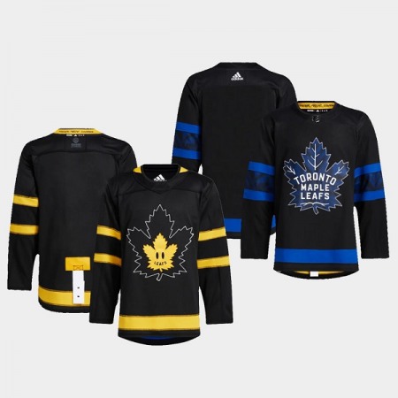 Men's Toronto Maple Leafs Black Blank Alternate Premier Reversible Stitched Jersey