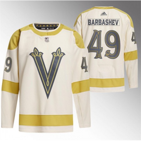 Men's Vegas Golden Knights #49 Ivan Barbashev Cream 2024 Winter Classic Stitched Jersey