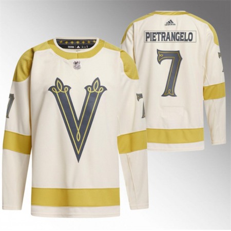 Men's Vegas Golden Knights #7 Alex Pietrangelo Cream 2024 Winter Classic Stitched Jersey