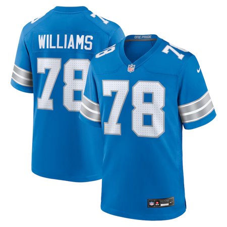 Men's Detroit Lions #78 Tyleik Williams Nike Blue 2025 NFL Draft First Round Pick Game Jersey